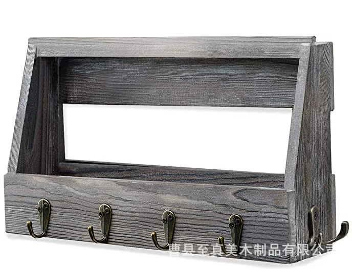 Заводская поставка деревянного настенного ключа Настенный ящик для хранения конверт зажим крючок для хранения Настенный