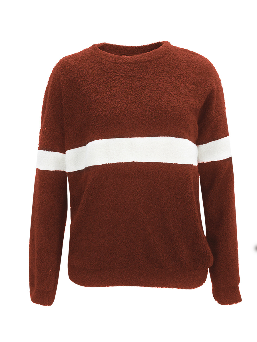 suéter de manga larga con costuras a rayas para mujer nihaostyles ropa al por mayor NSAL72718