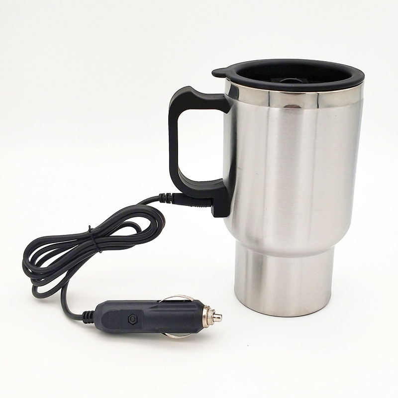 Taza calefactable de acero inoxidable para coche, 12V, doble capa, 450ML, termo para vehículo image 4