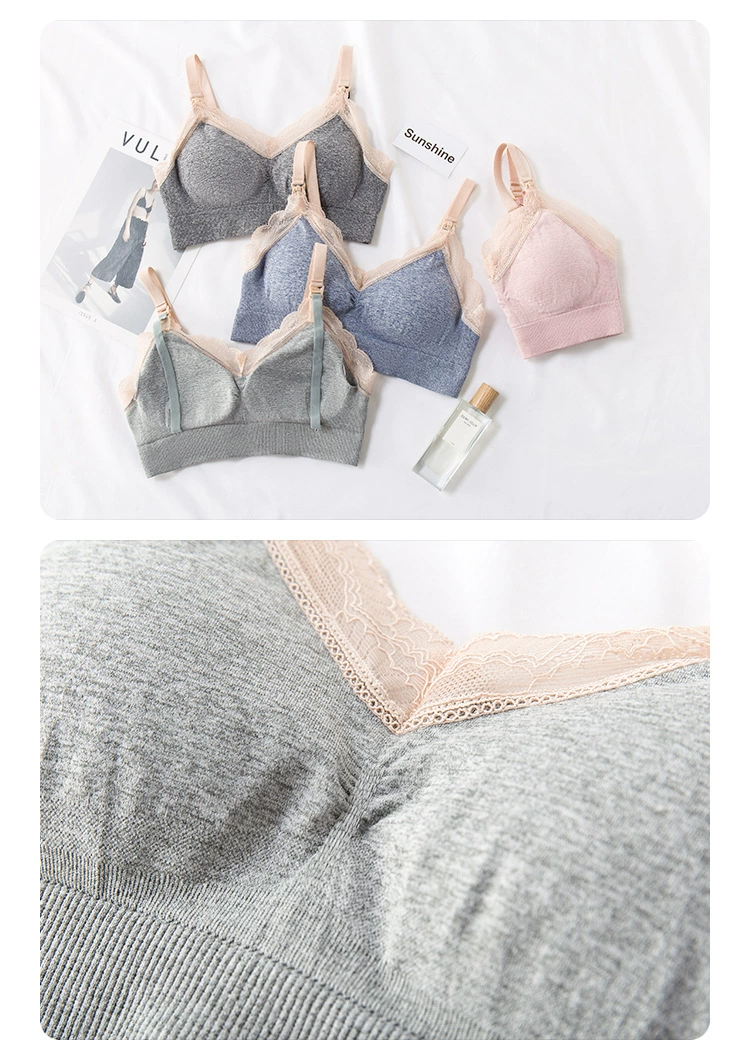 Breastfeeding Maternity Nursing Bra Pregnant Women Underwear baby feeding Bra Lace Maternity  Clothes maternity tracksuit