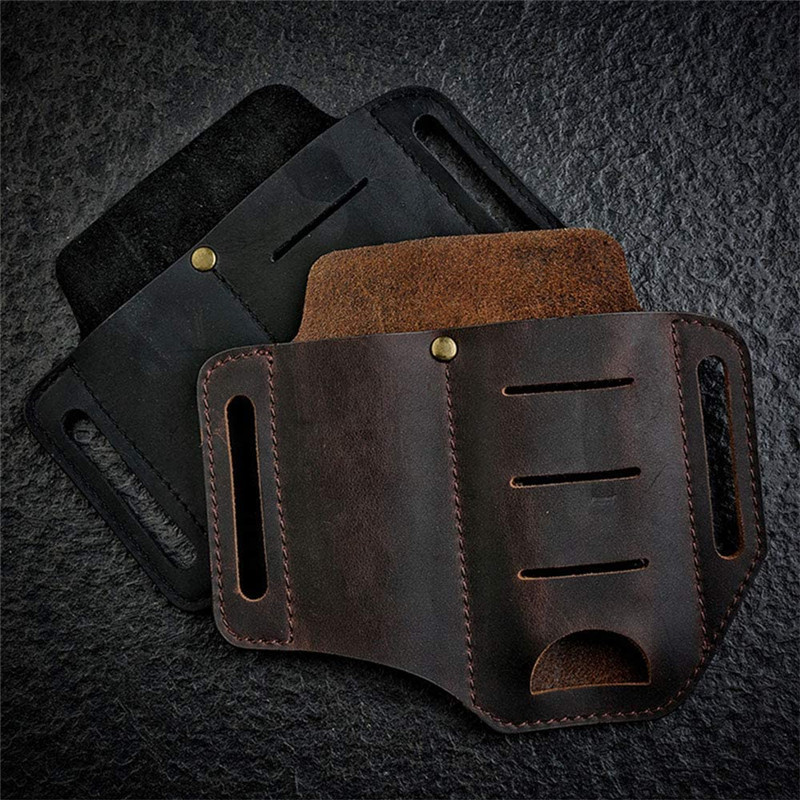 Cross-border en stock EDC herramienta táctica caso de cuero al aire libre bolsa de la cintura de almacenamiento de la linterna al aire libre supervivencia de la cintura colgando billetera