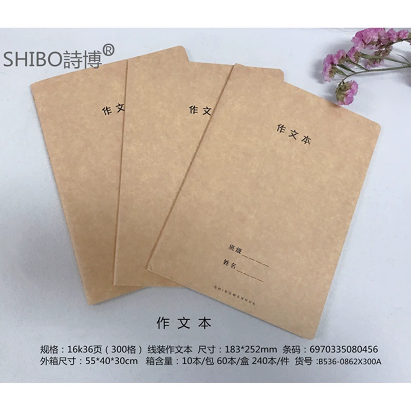 Large B5 Shibo 36 300 300 grid cowhide 16K line pretend to be textbooks for textbook teaching