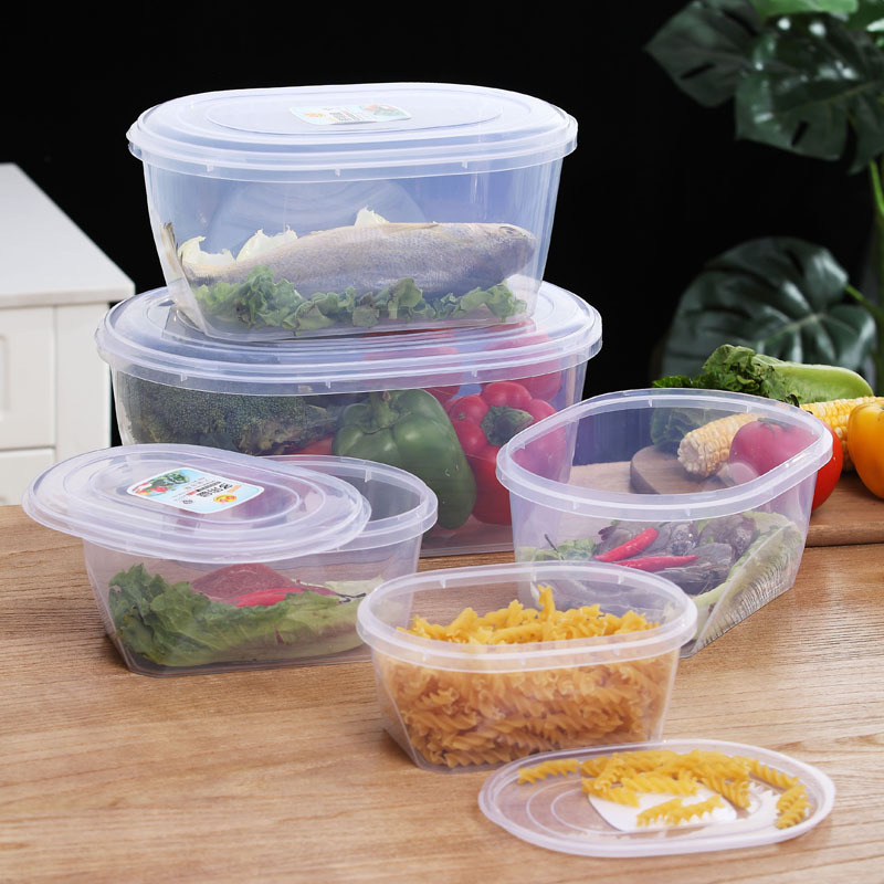 批发多功能厨房冰箱果蔬透明保鲜盒酒店食品收纳盒微波炉加热饭盒