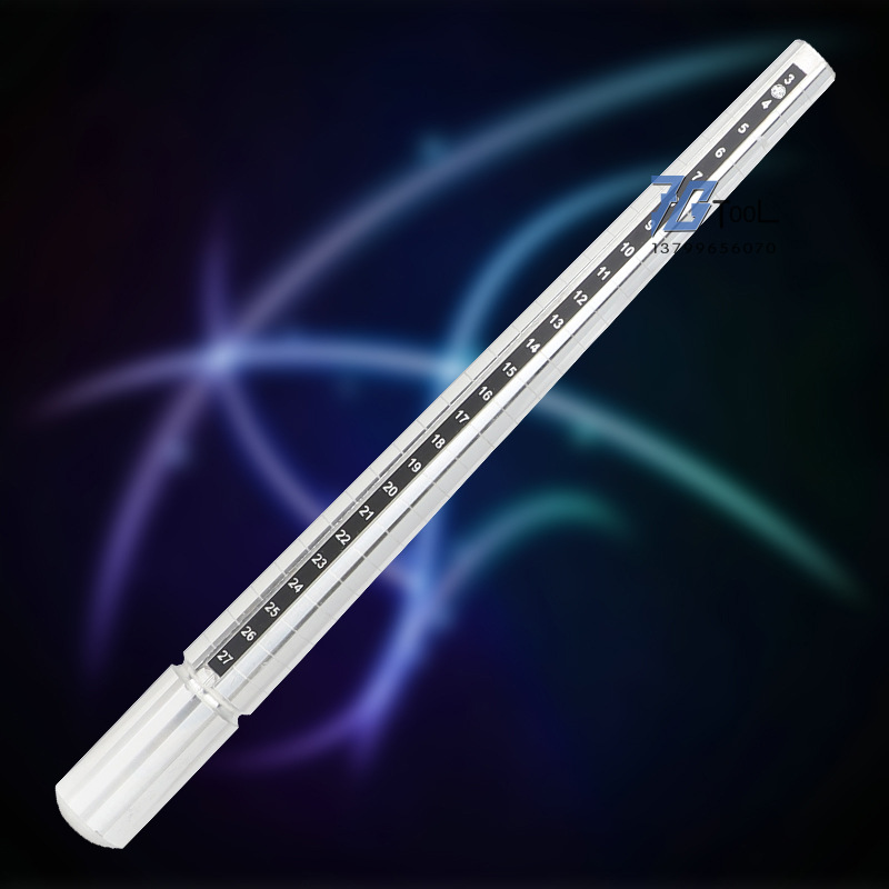 标准纯铝日度戒指棒戒指尺寸大小号码数测量指环调节整形修复工具