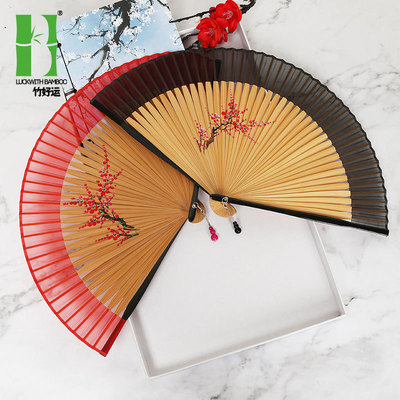 Chinese Fan Chinese Hanfu hand Fan Gongguo folding fan ancient Han clothing fan customized polishing hand painted real fan