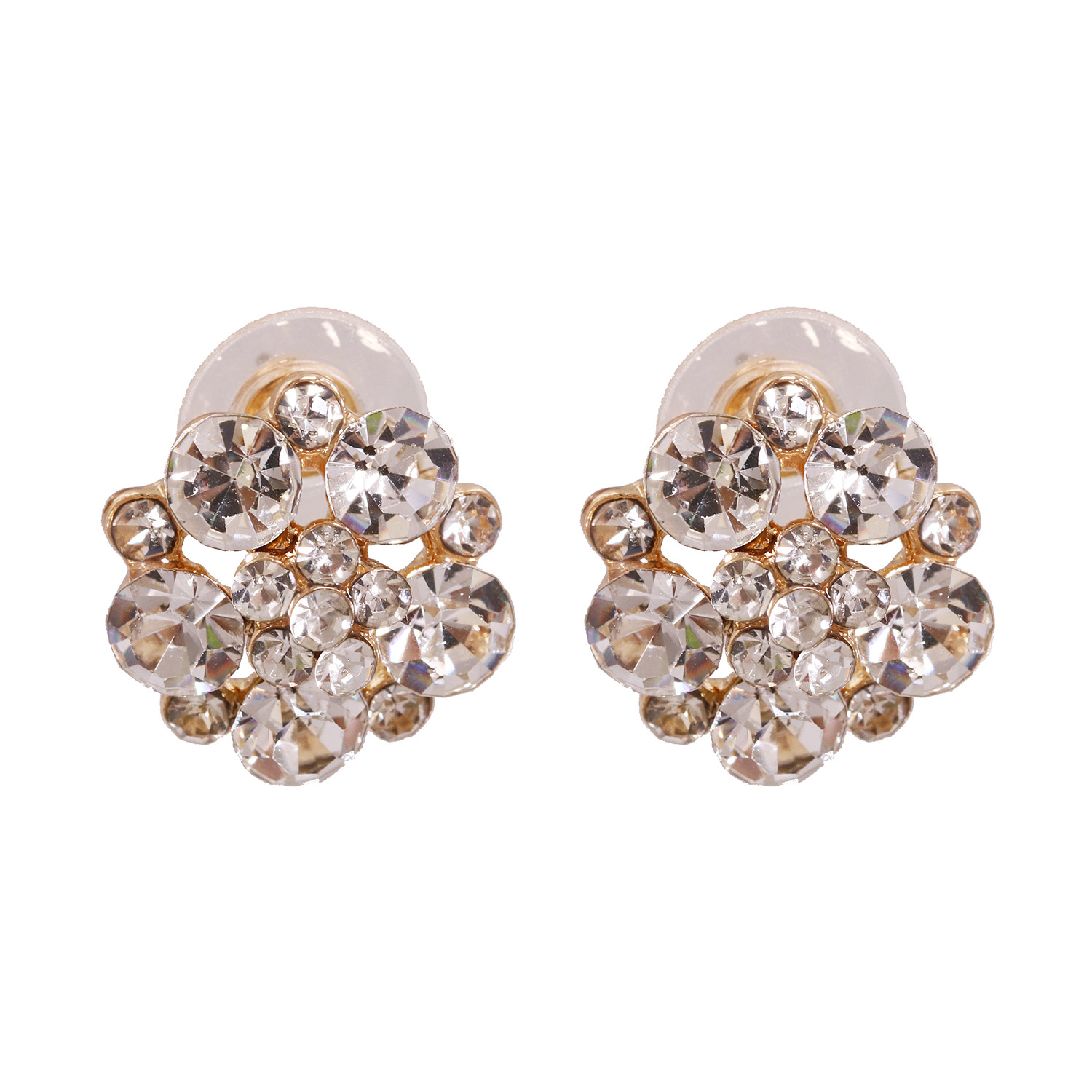 Retro Geometric Diamond Alloy Artificial Gemstones Earrings Ear Studs display picture 9