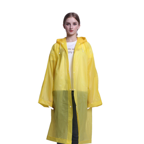 Wholesale Hiking Raincoat Button Waterproof Poncho Fashion Adult Unisex Thick EVA Raincoat Thick Poncho