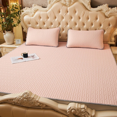 2020新款親膚涼感絲乳膠涼席 冰絲席乳膠軟席 三件套