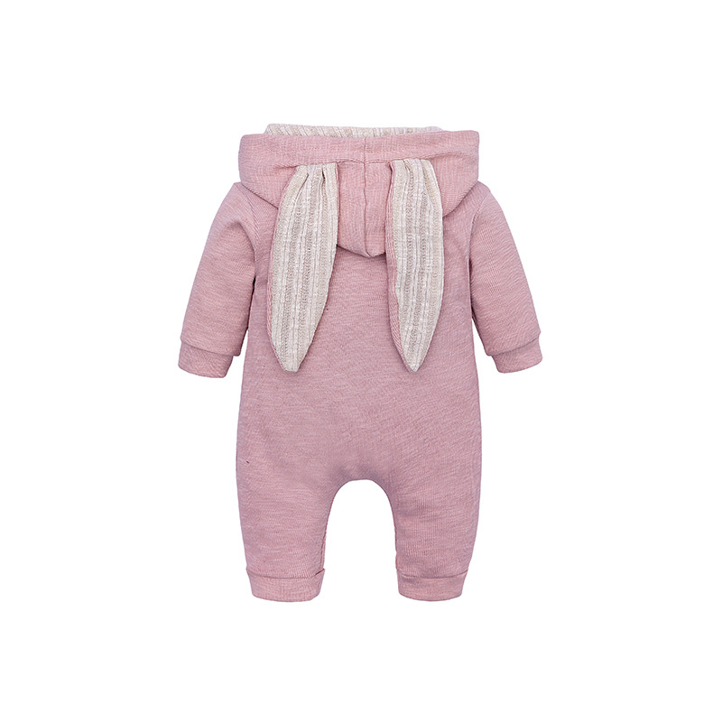 Easter Casual Solid Color Cotton Baby Rompers display picture 4