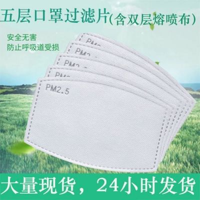 厂家现货口罩滤片PM2.5过滤片熔喷活性炭 防雾霾防尘五层过滤片