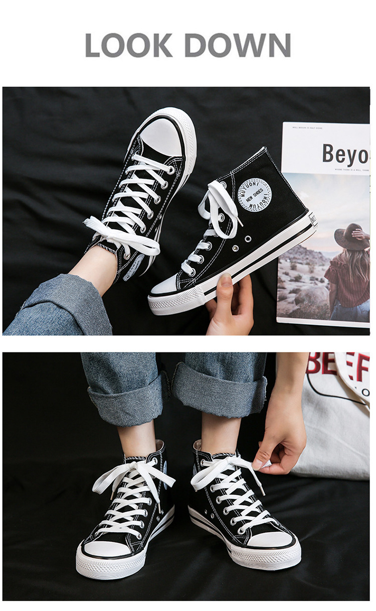 Unisex Fashion Solid Color Round Toe Canvas display picture 2