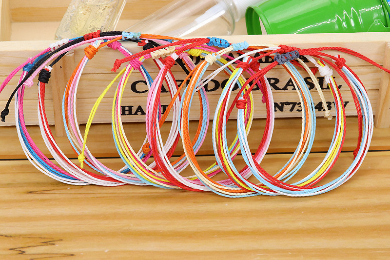 Ethnic Style Waves Wax Line Knitting Unisex Bracelets display picture 2