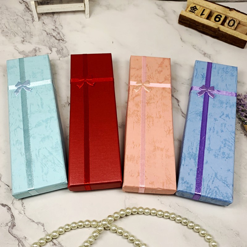 direct deal 20*6*2.5 Bracelet necklace Jewelry Exhibition Packaging box Jewelry box Widen Long Box Packaging box