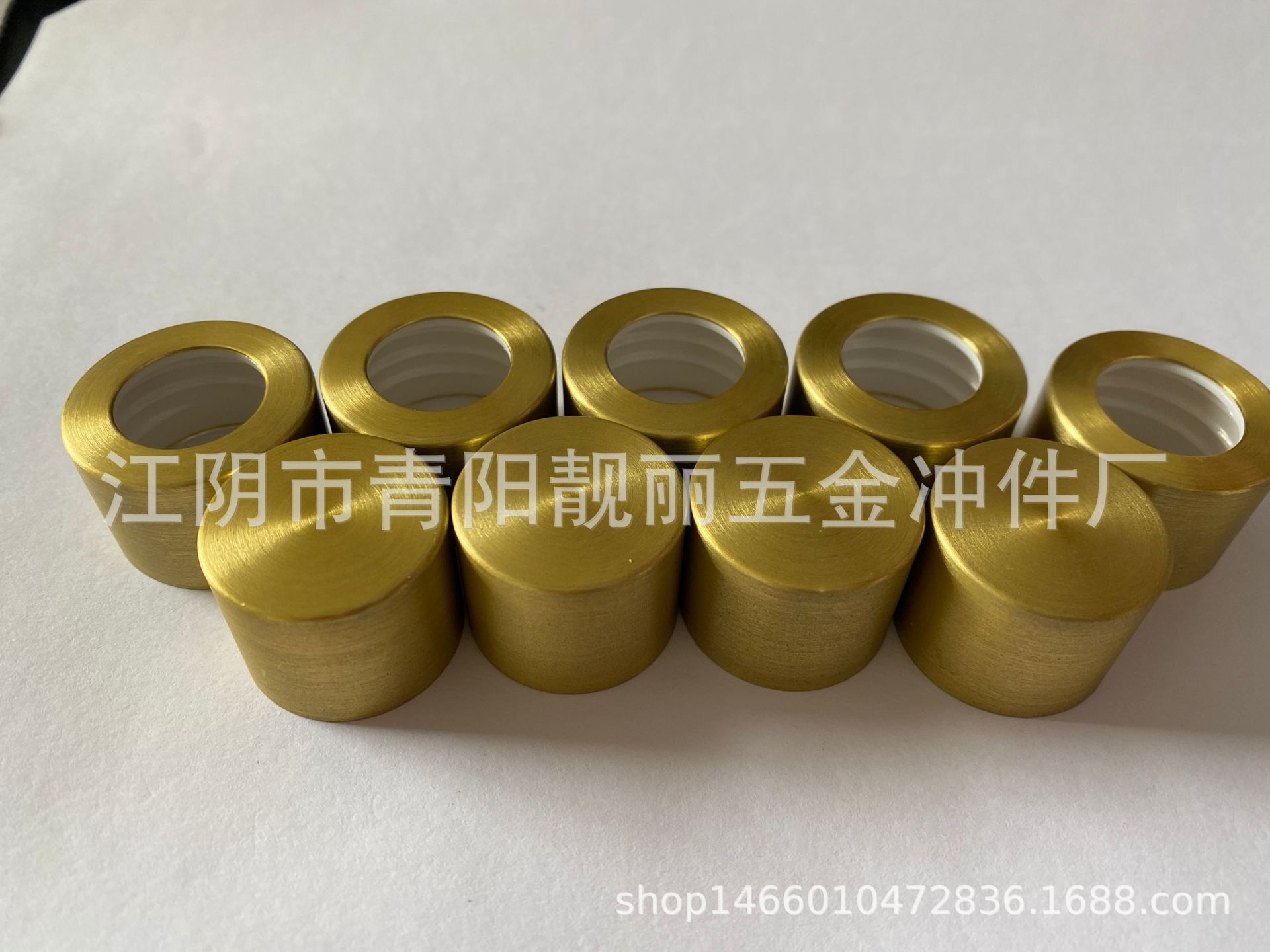 铝高档拉丝盖 金属拉丝条纹感铝盖 化妆品香熏盖