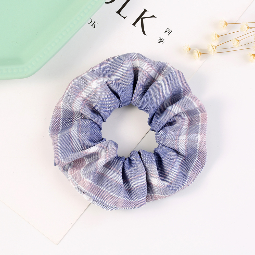 Hot Style Plaid New Fashion Hair Scrunchies  Wholesale display picture 7