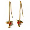 Yichen Wish cross -border jewelry red blue mixed winged winged bird earrings new model new factory supply