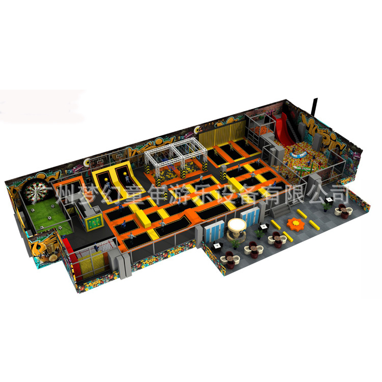 Indoor multi-functional combination Trampoline children adult shared trampoline amusement park equipment large trampoline
