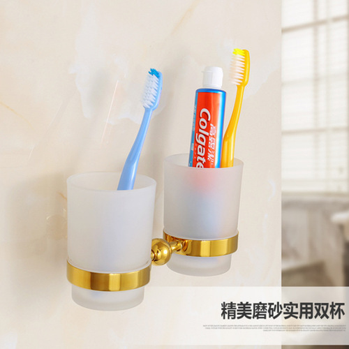 Gold Towel Rack Bathroom Shelf Wall Mount Single Pole Full Copper Tissue Holder Bathroom Hardware Hooks Set