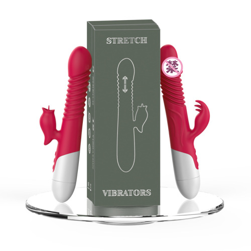 New silicone massage stick female masturbation device tongue licking telescopic heating vibrator adult sex toy wholesale