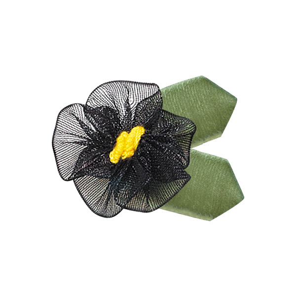 En stock poliéster cinta pequeña flor 3,2 cm amplia Ropa Accesorios DIY material de producción con hojas Cinta pequeña flor