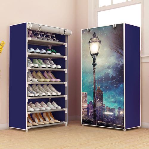 Hale Simple Shoe Cabinet Household Combination Metal Shoe Rack Dormitory Multi-layer Assembled Dustproof Storage Economical Shoe Rack