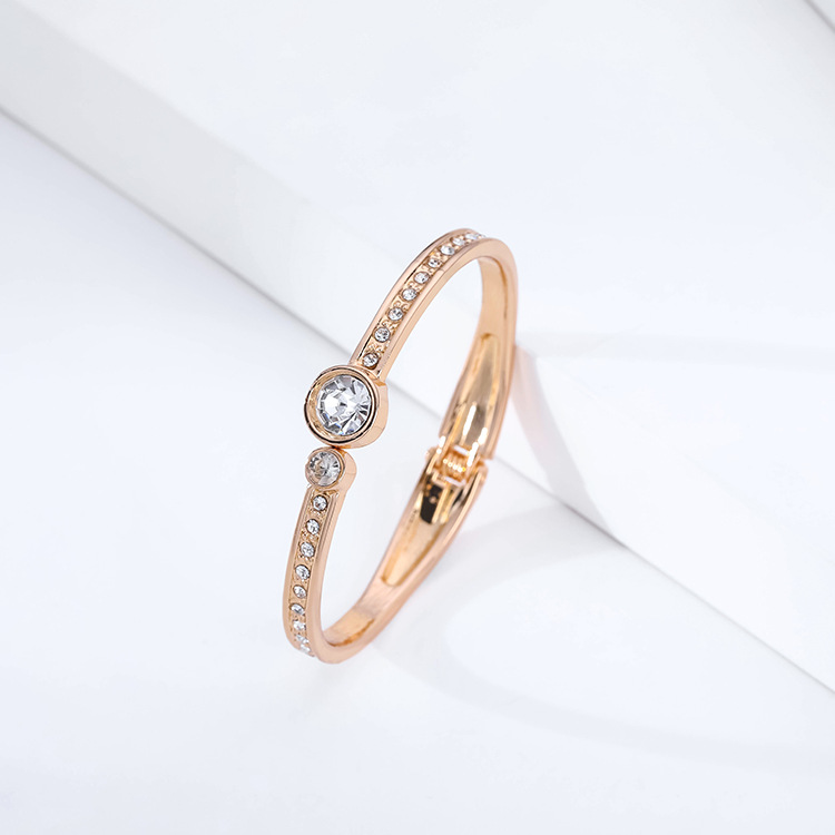 Thin Edge Round Head Diamond Bracelet