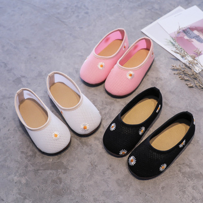 2021 new pattern Daisy children baby Sandals girl leather shoes girl Princess shoes summer soft sole Beach shoes