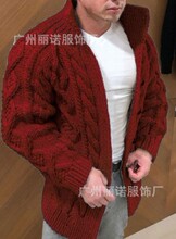 2022（月销量10000）欧美新款男士毛衣开衫外套新款现货厚款毛衣