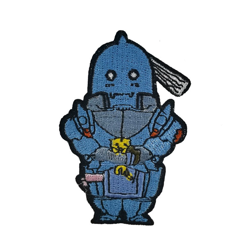Japanese denim down jacket handmade, badge, with embroidery, DIY