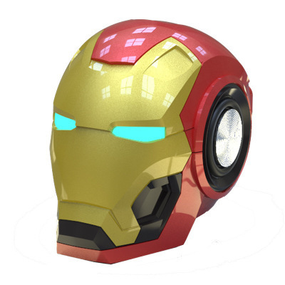 New Iron Man Bluetooth Speaker, Creative Gift, Wireless Smart Radio with Subwoofer, Card Slot Phone Speaker