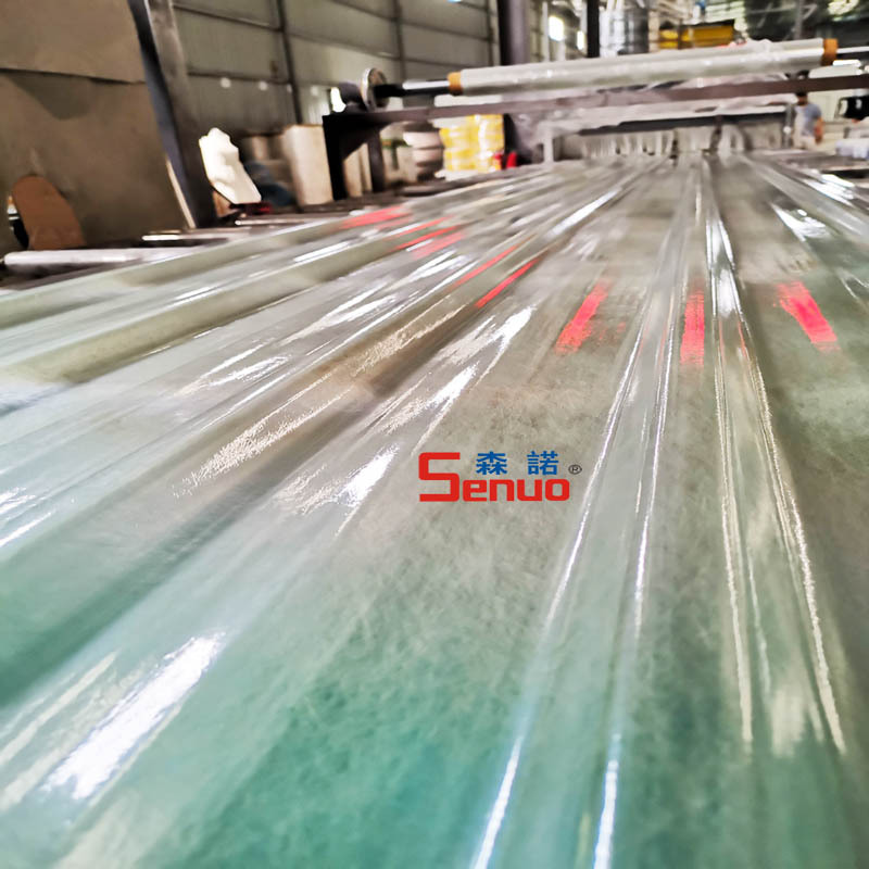 【高透光】83%透光率 玻璃钢透明采光瓦 工业厂房屋面透明瓦定制