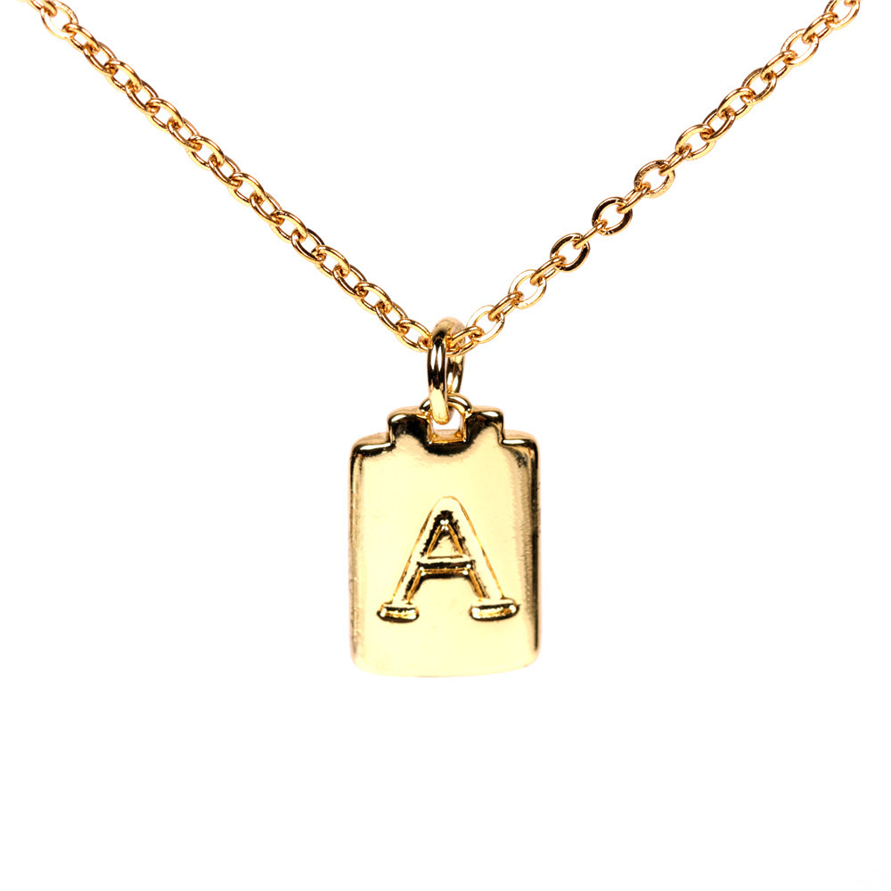 Fashion Square 26 English Letter Pendant Necklace display picture 21
