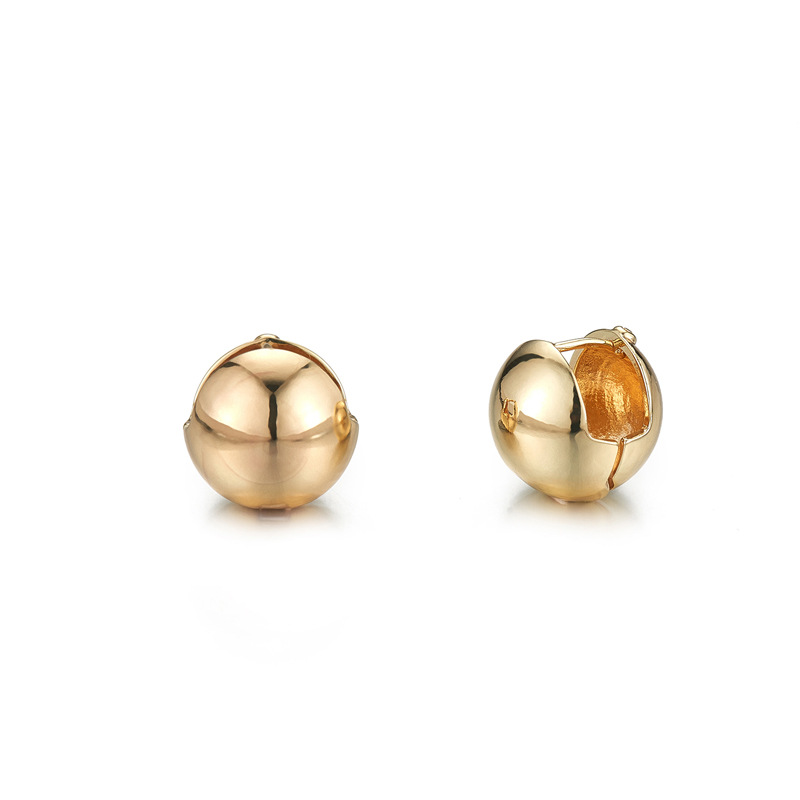 925 pendientes de plata esterlina tridimensional moda europea y americana ins Internet celebridad frío estilo Bola de plata oreja hebilla pendientes para las mujeres