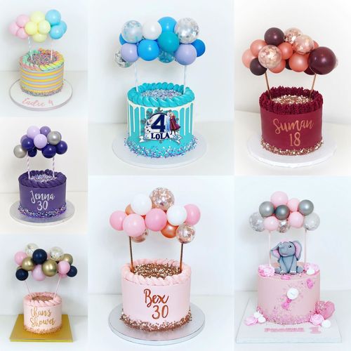 Cross-border new latex 5-inch sequin balloon cake insert decoration birthday party dessert table baking decoration