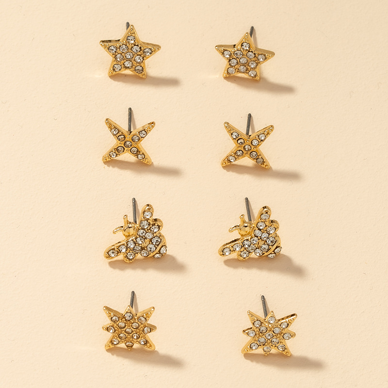 Fashion Star Bee Diamant Ohrringe Set display picture 12