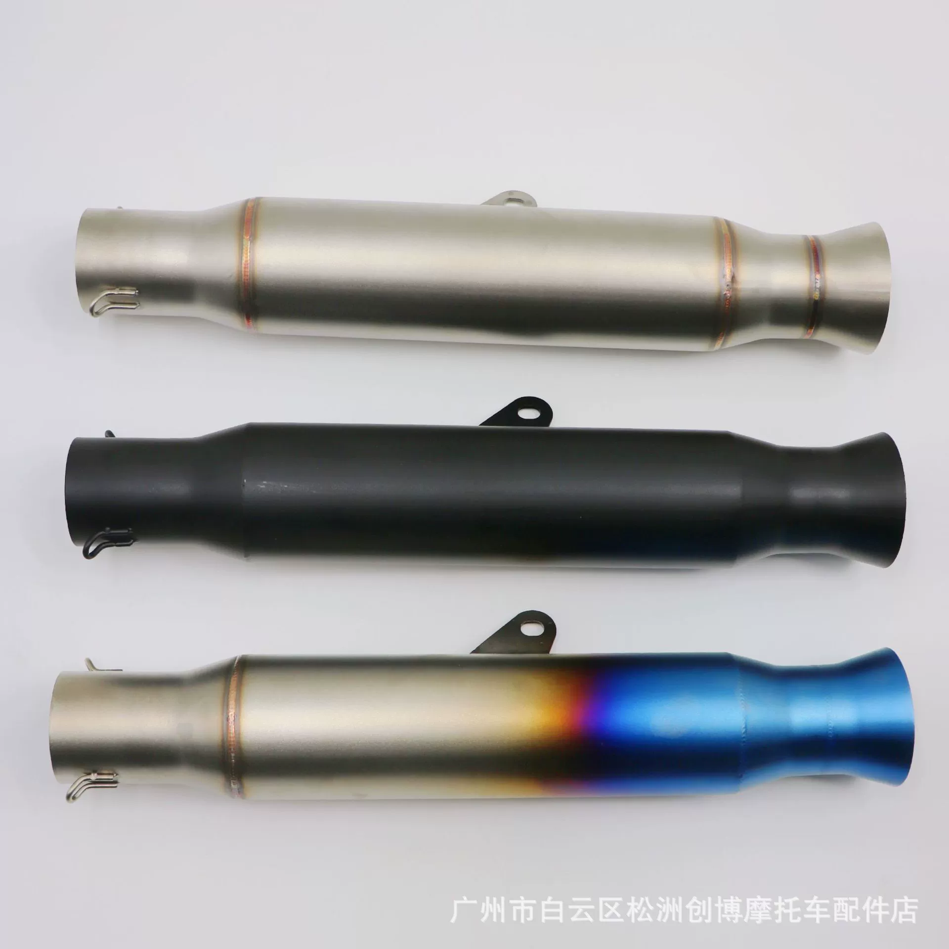 Новая выхлопная труба мотоцикла GP-2, черный титановый полусиний глушитель, глушитель прямых продаж с фабрики