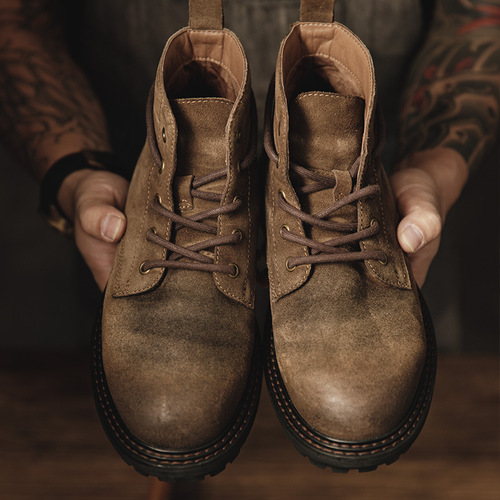 Madden men's boots work boots American retro Martin boots men's genuine leather boots high-top big-toe shoes autumn short boots