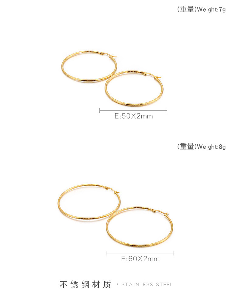 Simple Stainless Steel Hoop Earrings Wholesale Nihaojewelry display picture 3