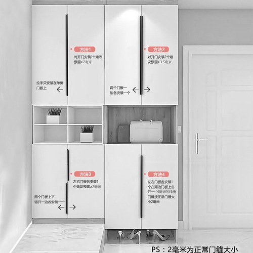 Aluminum alloy invisible cabinet door long handle cabinet right angle edge sealing handle drawer wardrobe door handle manufacturer wholesale