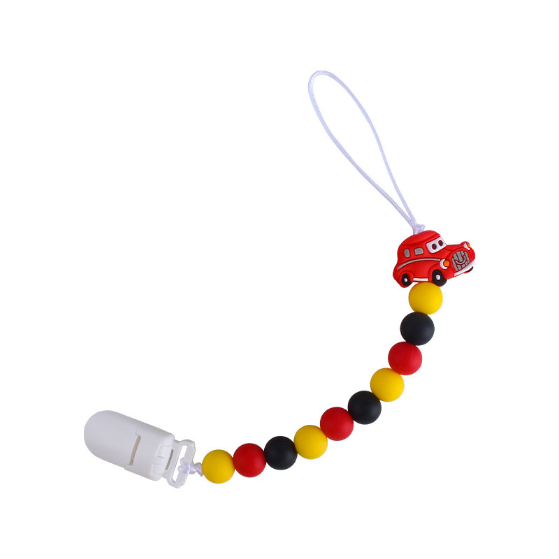 Explosivo bebé suministros plástico chupete clip bebé calmante silicona animal coche juguete mordedor cadena