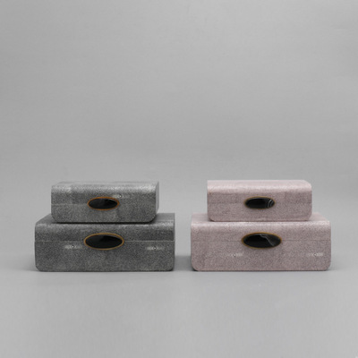 后现代轻奢新中式创意玛瑙首饰盒饰品盒摆件室内卧室梳妆柜装饰品