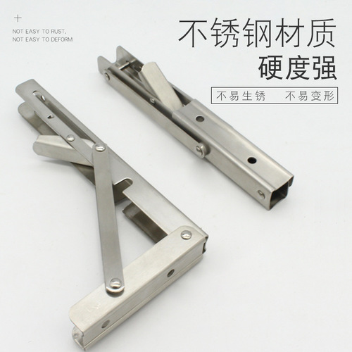 Dinit Factory: Stainless Steel Billy Bracket, Folding Shelf Support, Wall-Mounted Storage Rack, Triangular Stand