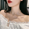 Tide, choker from pearl, design trend necklace, Japanese and Korean, internet celebrity, trend of season