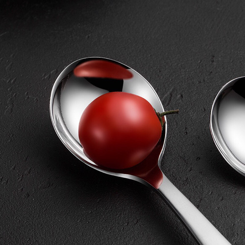 304 stainless steel spoon new deepened round bottom spoon household spoon children's spoon hotel spoon can be added with logo