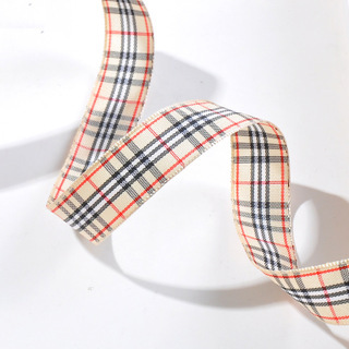 Yao Ming Plaid cinta hecha a mano DIY cinta regalo material de embalaje 2,5 cm Plaid banda accesorios para el cabello material decorativo