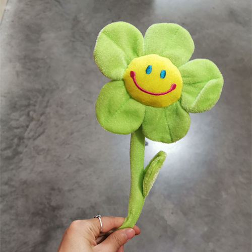 Cartoon Smiling Sunflower Flower Doll Simulation Sunflower Children's Plush Toy Wedding Event Gift Wholesale