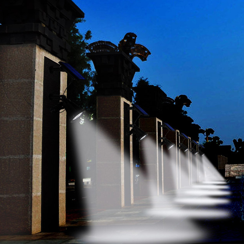 颖豪太阳能灯 分体射灯高亮2W 室内花园可用照明灯 墙壁灯4led