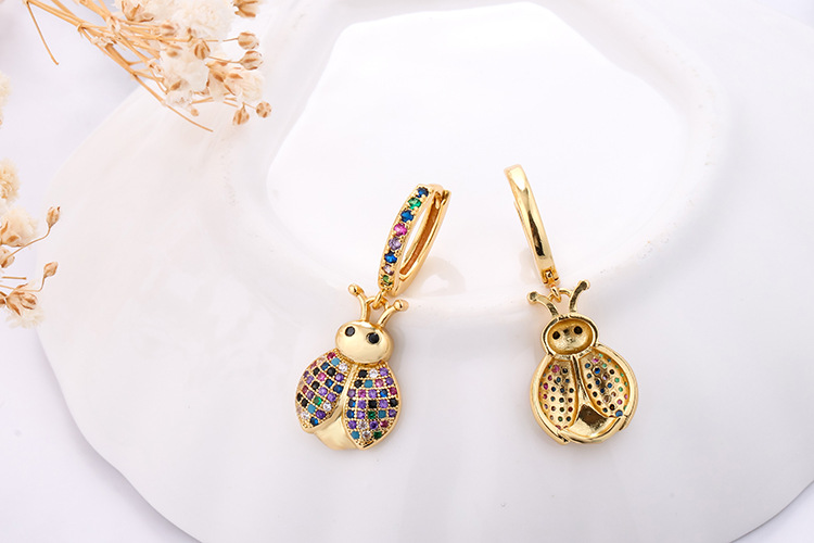 European And American Fashion Colorful Zircon Earrings A Variety Of Creative Personality Pineapple Cactus Earrings Diy Ear Studs Earrings For Women display picture 15