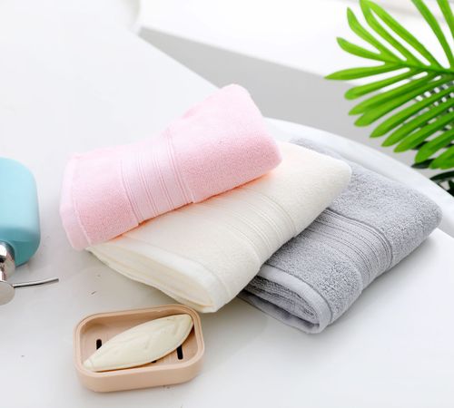Factory Direct Sale 100% Cotton Solid Color Towels, Embroidered Logo Adult Face Towels, Soft and Comfortable Advertising Gift Towels
