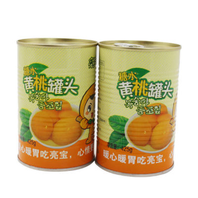 亮宝糖水黄桃罐头新鲜黄桃罐头开盖即食批发425g/罐支持一件代发